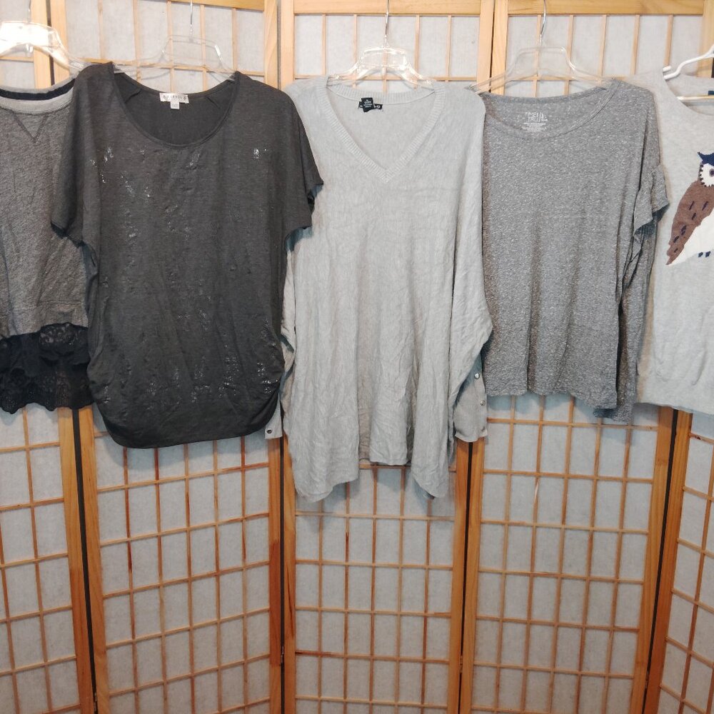 LOT OF 5 FOR $20 WOMENS TOPS SHIRTS SWEATERS ABERCROMBIE & FITCH OLD NAVY~SIZE L